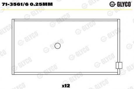 Фото автозапчасти вкладыши шатунные 0.25MM PL (К-Т 6 ЦИЛ) MAN D25../D28../MB OM407/OM447 (H=36.2M Glyco 71-3561/6 0.25MM