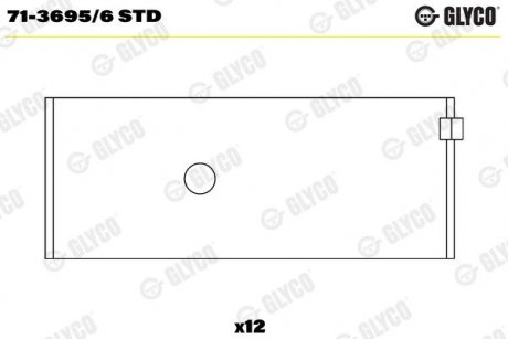 Фото автозапчасти вкладиш шатунний Glyco 71-3695/6 STD