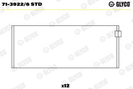 Фото автозапчастини підшипник ковзання Glyco 71-3922/6 STD