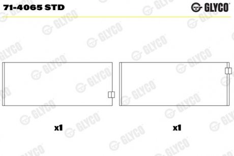 Фото автозапчасти підшипник ковзання Glyco 71-4065 STD