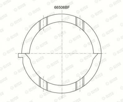 Фото автозапчасти полукольца вала коленчатого Glyco A208/2 STD (фото 1)