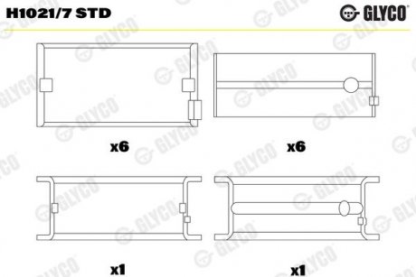 Фото автозапчасти вкладиш Glyco H10217STD