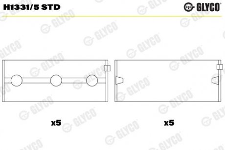 Фото автозапчасти вкладиш Glyco H1331/5 STD