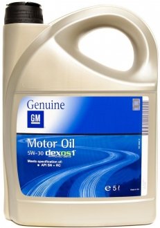 Моторное масло MOTOR OIL 5W-30 DEXOS 1 (, 95599919) GM 95599877 (фото 1)
