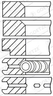 Фото автозапчасти кільця поршневі (набір) GOETZE ENGINE 0810720000