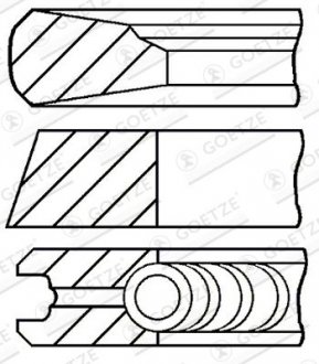 Фото автозапчасти кільця поршневі GOETZE ENGINE 08-123900-00 (фото 1)