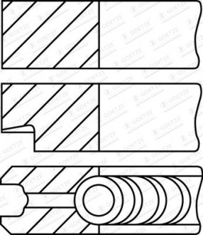 Фото автозапчасти кільця поршневі +0.4 1.3MJTD 1.3CDTI FIAT DOBLO OPEL COMBO d=70 1.2*1.2*2 GOETZE ENGINE 08-137606-00 (фото 1)