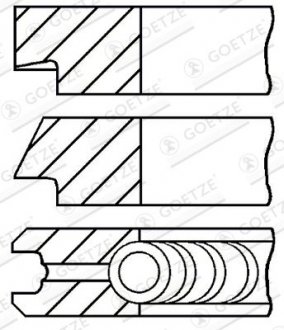 Фото автозапчасти комплект поршневых колец GOETZE ENGINE 08-138200-00