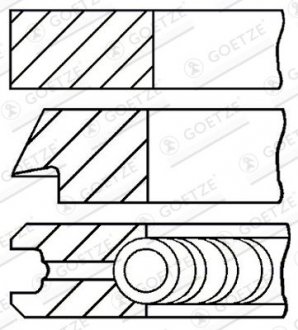 Фото автозапчасти кольца GOETZE ENGINE 08-140807-00