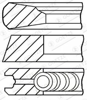 Фото автозапчасти комплект колец GOETZE ENGINE 0814300700 (фото 1)