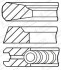Фото автозапчасти кольца поршневые (STD) d127mm 3,5-2,385-3,5 SCANIA 4-SERIES/K BUS/P/G/R/T DC11.01-DT12.14 &gt;1993 GOETZE ENGINE 08-143600-00 (фото 1)
