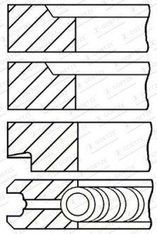 Фото автозапчасти набір кілець поршневих GOETZE ENGINE 0820240010