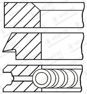 Фото автозапчасти кільця поршневі GOETZE ENGINE 08-269806-00 (фото 1)