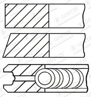 Фото автозапчасти pistonring GOETZE ENGINE 0828800010