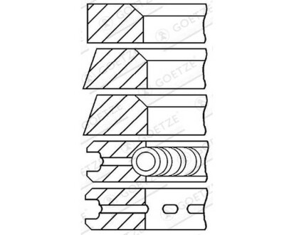 Фото автозапчасти набір кілець поршневих GOETZE ENGINE 0829280000