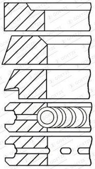 Фото автозапчасти кільця поршневі (набір) GOETZE ENGINE 0831460000