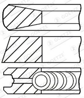 Фото автозапчасти кільця поршневі 1.9TD 1.9D PEUGEOT BOXER FIAT DUCATO CITROEN JUMPER GOETZE ENGINE 08-325507-00