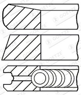 Фото автозапчасти кільця поршневі GOETZE ENGINE 08-374000-00 (фото 1)