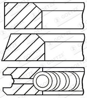 Фото автозапчасти pistonring GOETZE ENGINE 0839970010