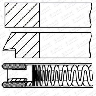 Фото автозапчасти pierscienie tlokowe kpl 1 tlok GOETZE ENGINE 0842440000