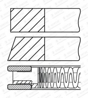 Фото автозапчасти pierњcienie tјok goetze 08-437700-00 78/1.2-1.2-2 std nissan cube juke micra iii note nv200 qashqai i sentra vii tiida versa i 1,6 05- GOETZE ENGINE 0843770000