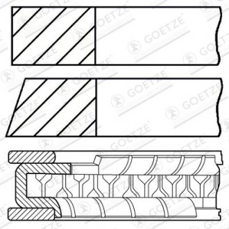 Фото автозапчасти pier┼ü.t┼ü. mb m 274.920 83.00mm std GOETZE ENGINE 0844050000