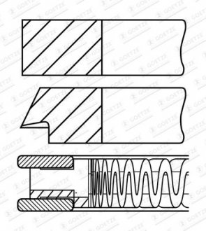 Фото автозапчасти комплект колец GOETZE ENGINE 08-443707-00