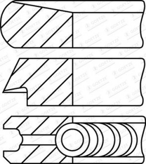 Фото автозапчастини pier┼ü.t┼ü. ford 1.5l duratorq, 73.50mm+0. 50 GOETZE ENGINE 0845240700 (фото 1)