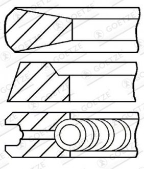 Фото автозапчастини кільця поршневі GOETZE ENGINE 08-740311-00 (фото 1)