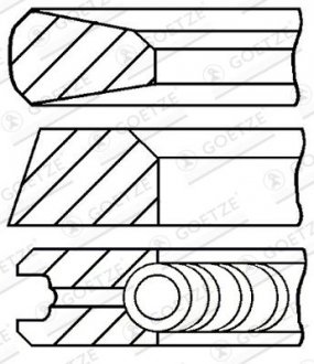 Фото автозапчасти pistonring GOETZE ENGINE 0874090000