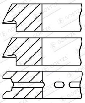 Фото автозапчастини набір кілець поршневих GOETZE ENGINE 0874120700