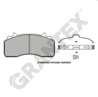 Колодки тормозные Mercedes Actros MP3-MP4 передні GRANTEX 102-00741-10-001 (фото 1)