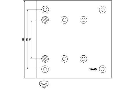 Фото автозапчасти накладки тормозные Mercedes Actros, MAN TGA 410x183x17 STD GRANTEX 19495 00