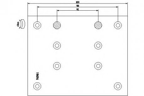 Фото автозапчасти тормозные накладки Mercedes 410x223x17 STD GRANTEX 19496.00