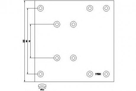 Фото автозапчасти тормозные накладки Mercedes O303-408,MAN A51задние 410x223x17.9 STD GRANTEX 19707 00