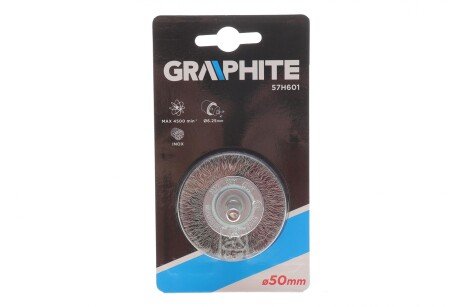 Фото автозапчастини щітка дискова Ø50 мм Graphite 57H601