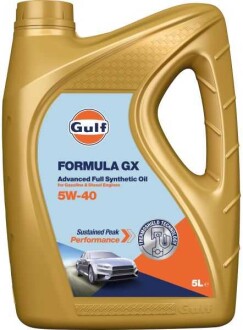 Фото автозапчастини олива для двигуна GULF FORMULAGX5W405L (фото 1)