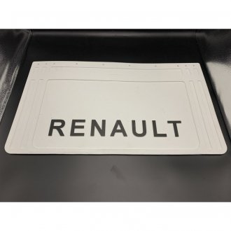 Фото автозапчастини бризковик на двосхиле колесо з об\'ємним малюнком "RENAULT" Білий (360X640) GURBUZ PLASTIK GP1010