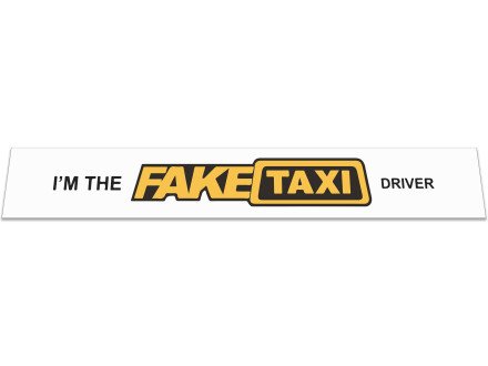 Фото автозапчасти брызговик на задний бампер с надписью I\&#039;m The Fake Taxi Driver (350Х2400) белый GURBUZ PLASTIK GPC86 (фото 1)