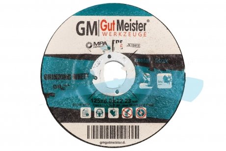 Диск зачисний по металу 27 14A d125x6.0x22mm GUT MEISTER GR-27125 (фото 1)