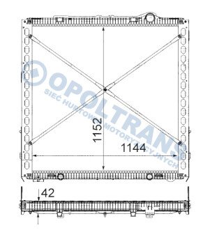 Фото автозапчасти chЕ‚odnica wody DAF XF106 12-17r- Behr HELLA BEHR 0401001153