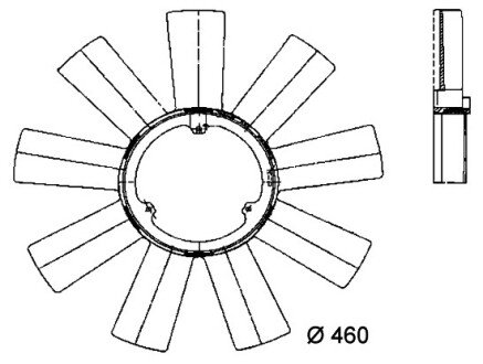 Фото автозапчасти wiatrak wentylatora MB Spr.95-06r Fi 460 Behr HELLA BEHR 0403010147