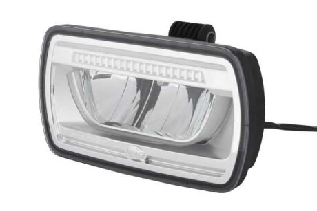 Фото автозапчастини універсальний налобний ліхтар (JUMBO, LED, 12/24V, 1.3; 2.7; 8W, ширина: 238 мм, висота: 132 мм, глибина: 109 мм, алюміній, чорний, підвісне кріплення) HELLA BEHR 1FE016 773-011