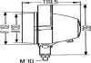 Фото автозапчастини фара універсальна лівий/правий (H3, 12/24V, висота: 239 мм, діаметр: 152 мм, глибина: 120 мм, білий, чорний) HELLA BEHR 1G3 005 760-011 (фото 3)