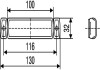 Фото автозапчастини ліхтар габаритний передній 12/24V 32x130mm з кабелем-500mm білий лівий/правий HELLA BEHR 2PG 008 645-971 (фото 7)