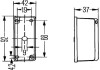 Фото автозапчасти фонарь габаритный боковой 12/24V T4W 42x92x68mm красный/черный HELLA BEHR 2XS005 020-081 (фото 2)