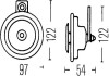 Фото автозапчастини горн BMW 3 (E21), 5 (E12), 5 (E28); Volkswagen GOLF I, GOLF II, GOLF III, JETTA I, JETTA II, PASSAT B1, PASSAT B2, PASSAT B3/B4, SCIROCCO, TRANSPORTER IV, VENTO 03.72-06.03 HELLA BEHR 3AL 002 952-811 (фото 4)