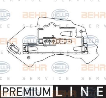 Фото автозапчасти переключатель вентилятора салона MERCEDES E T-MODEL (S210), E (W210) 2.0-5.4 06.95-03.03 HELLA BEHR 5HL 351 321-131