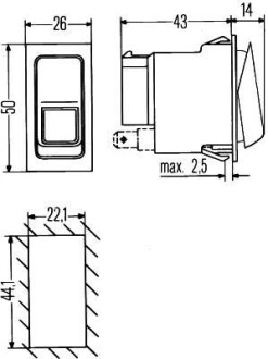 Фото автозапчасти кнопка аварійки HELLA BEHR 6HH007832281