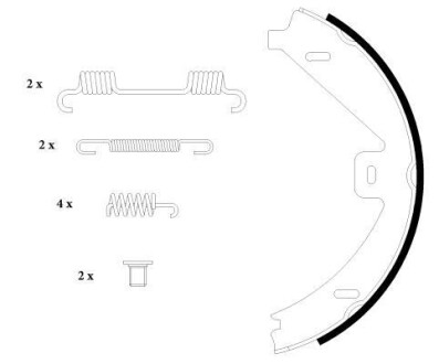 Фото автозапчасти колодки ручних гальм Mercedes W212 HELLA BEHR 8DA 355 050-081 (фото 1)